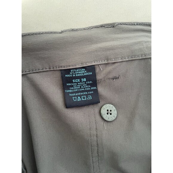 Hook And Tackle Shorts Men Size 38 Black Beer Can Pocket - Picture 3 of 5